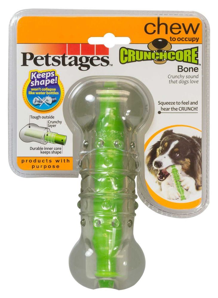 Petstages игрушка для собак &quot;Хрустящая косточка&quot; резиновая 15 см большая