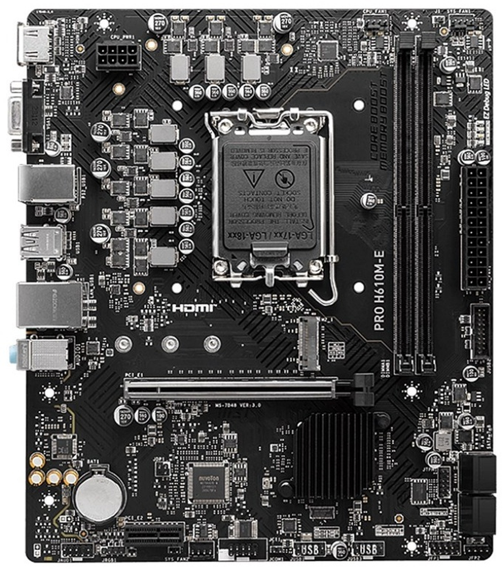 Материнская плата MSI PRO H610M-E