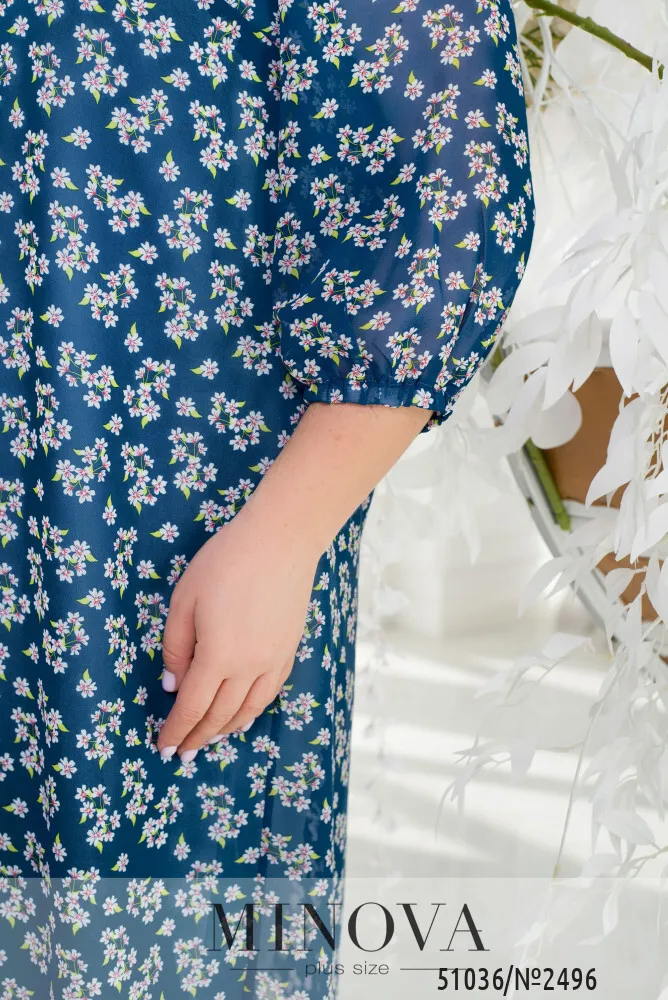 Платье 2496-синий Minova