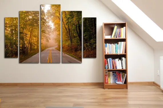 Модульная картина "Лесной путь"