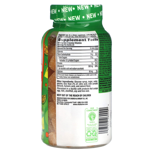 VitaFusion, Power C, жевательные витамины, со вкусом тропических цитрусовых, 92 жевательные таблетки (125 мг в 1 жевательной таблетке)