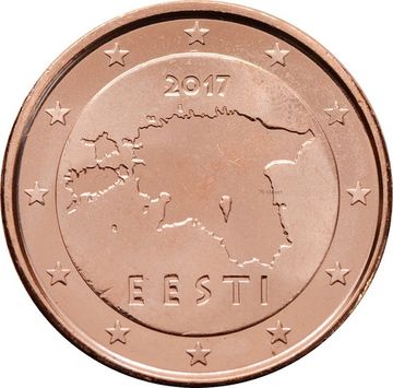 1 евроцент 2017 Эстония (1 euro cent)