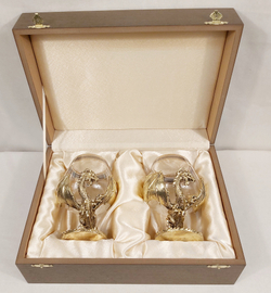 Набор из 2-х бокалов для коньяка "Два дракона" (подарочный футляр)