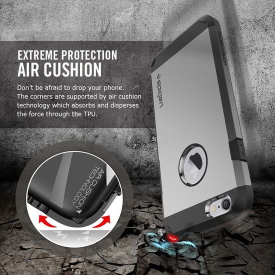 Sgp Spigen Case Tough Armor FX Smooth Black SGP11278 - Противоударная накладка с экраном для iPhone  6 / 6S