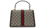 GUCCI Ophidia Canvas With Leather Shoulder Bag, Crossbody Bag, Handbag Small Women"s Ebony/Brown