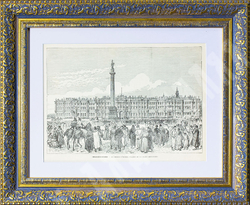 Санкт-Петербург. Зимний дворец и Александровская площадь. 1880