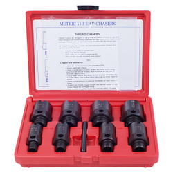 МАСТАК (352-00009C) Набор для восстановления резьб штуцеров системы кондиционирования, кейс, 9 предметов