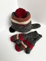 Шерстяная шапка с варежками Gucci, на 4-6 лет