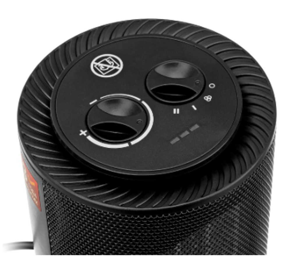 Тепловентилятор керамический DTFC-1200S, вращение, 3 реж., вент., нагрев 600/1200 Вт Denzel