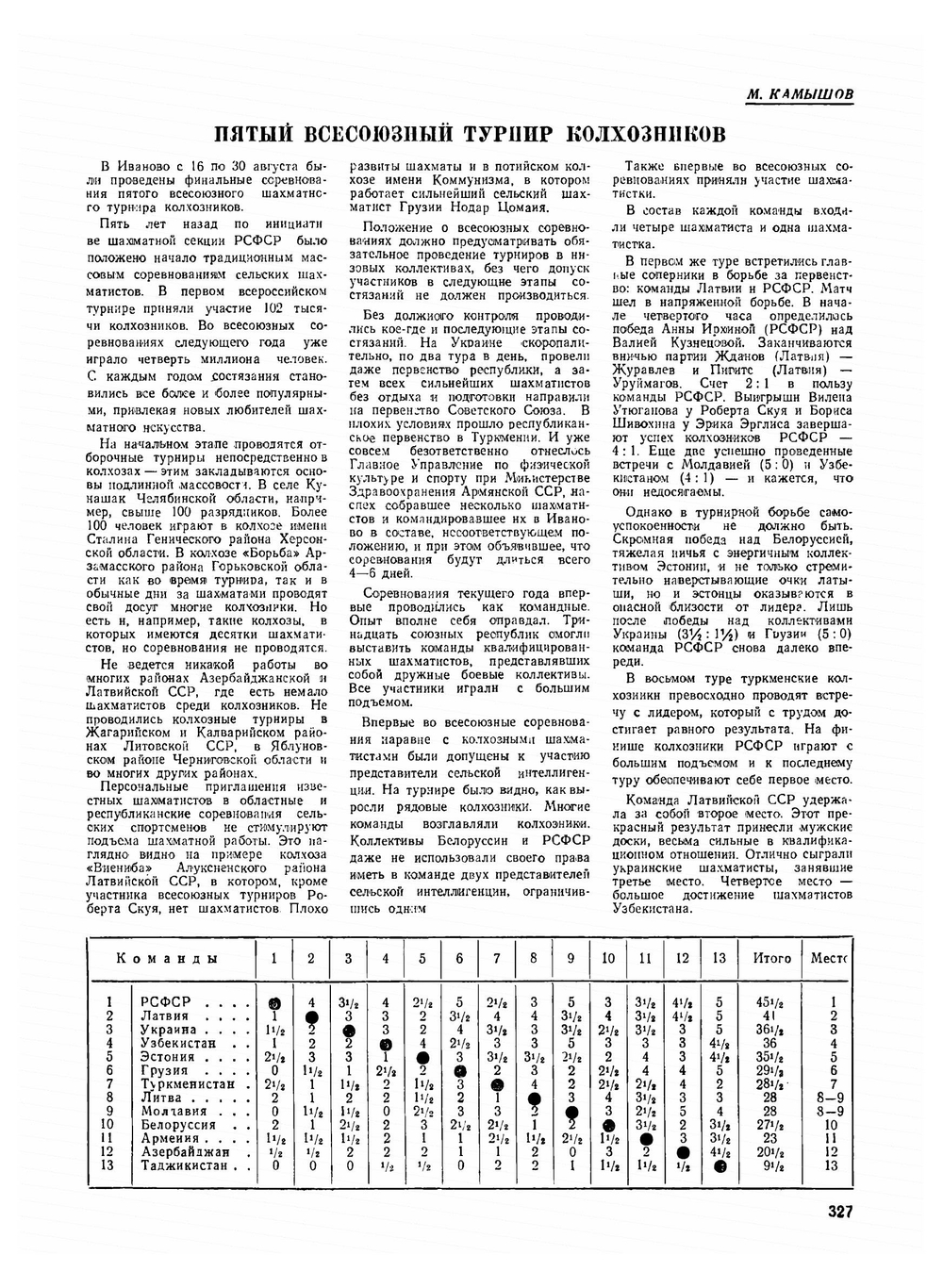 Журнал "Шахматы в CCCP". №11, 1953 | сборник