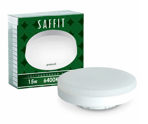 Лампа cветодиодная GX53 15Вт SAFFIT 6400K холодный свет SBGX5315