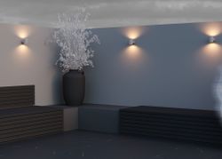 Уличный настенный светодиодный светильник Maytoni   O490WL-L6W3K