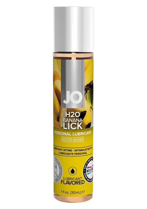 Лубрикант с ароматом банана JO Flavored Banana Lick - 30 мл.