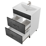 Тумба д/ванной "Сура-60"  под раковину МАРГО-60 (MIXLINE) (ПВХ)