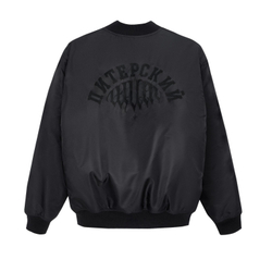 Куртка-Бомбер Питерский Щит Фрактура Чёрный / Черный