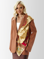 Платок «Горянка» 100% шёлк золотой
