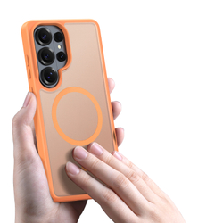 Чехол оранжевого цвета с MagSafe для Samsung Galaxy S26 Ultra, серия Yind Series от Dux Ducis