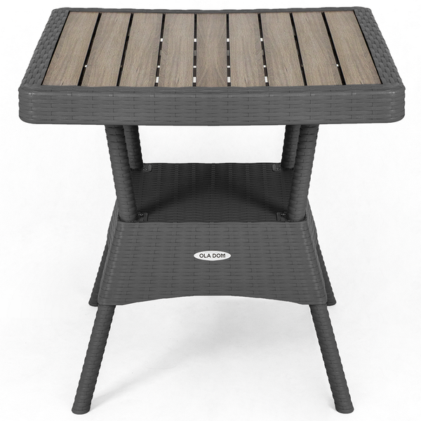 Стол квадратный Rattan Ola Dom, Цвет: Антрацит