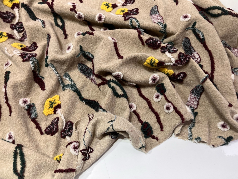 ПОЛЕВЫЕ ЦВЕТЫ - Жаккард тепленький (1390 Евгения)