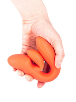 Коралловый перезаряжаемый вибратор-кролик Bali - 19,6 см.