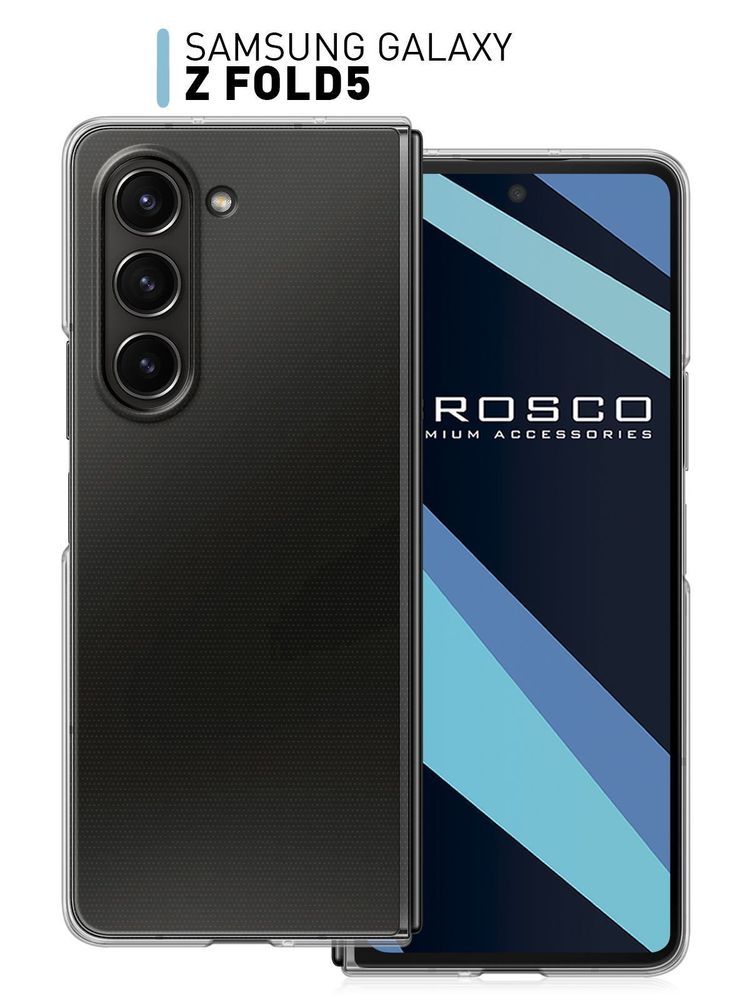 Пластиковый чехол ROSCO для Samsung Galaxy Z Fold5 (арт. SS-ZFOLD5-PC-TRANSPARENT)