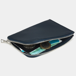 Кожаный мини-кошелек Aven синего цвета