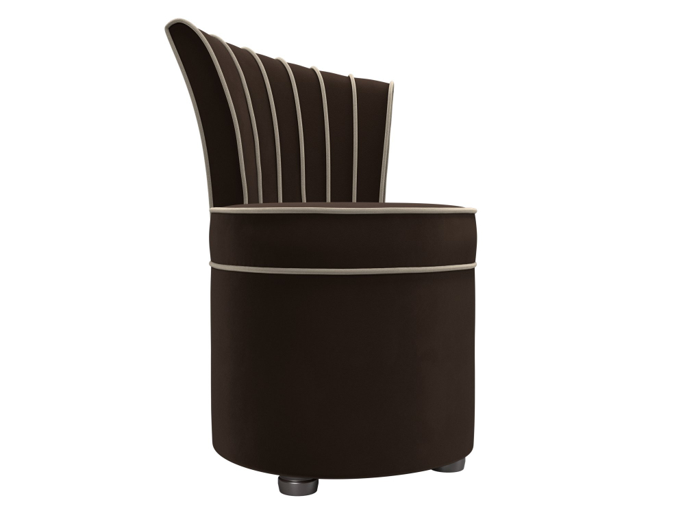 Пуф Ирис, Коричневый, Микровельвет, 29289