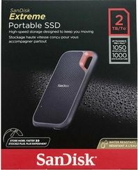 Внешний SSD SanDisk Extreme 2ТБ Portable V2, USB 3.2 Gen 2 Type-C, черный