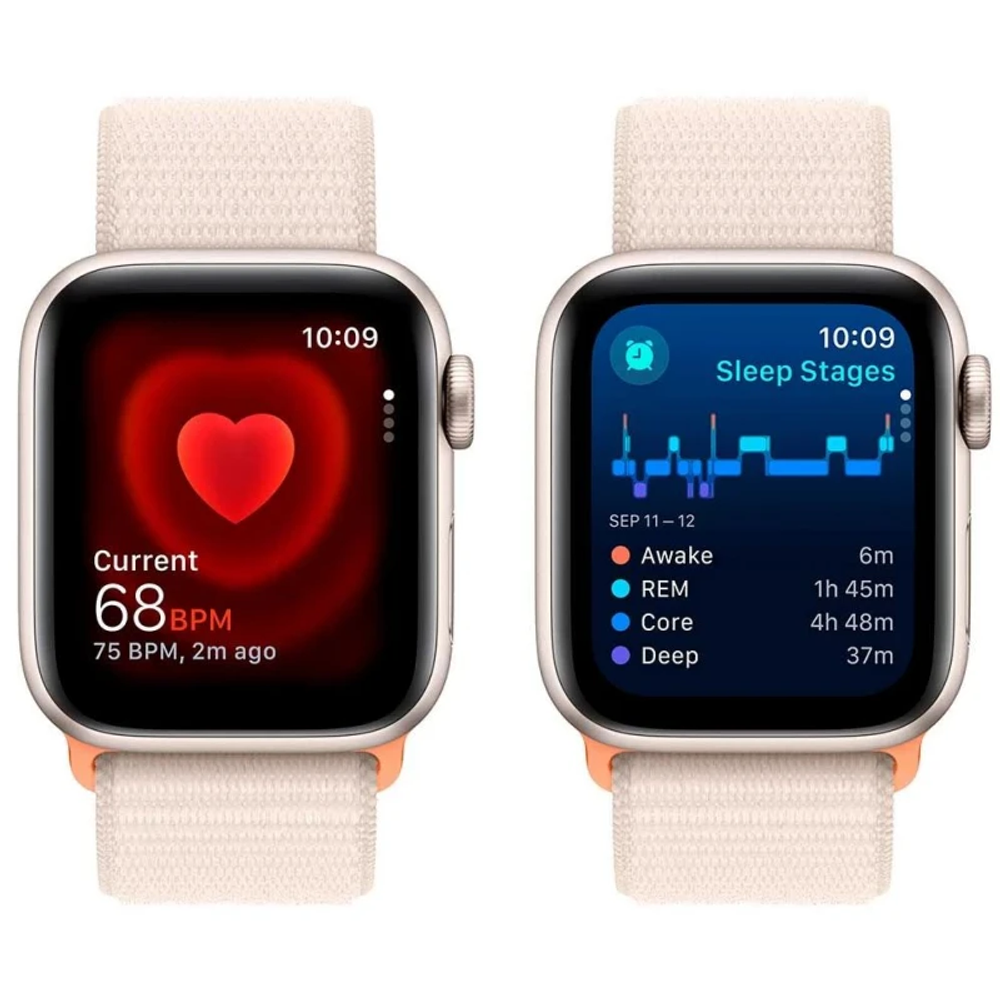 Умные часы Apple Watch SE (Gen 2) 44mm Starlight Al Starlight SL GPS (MRE63)