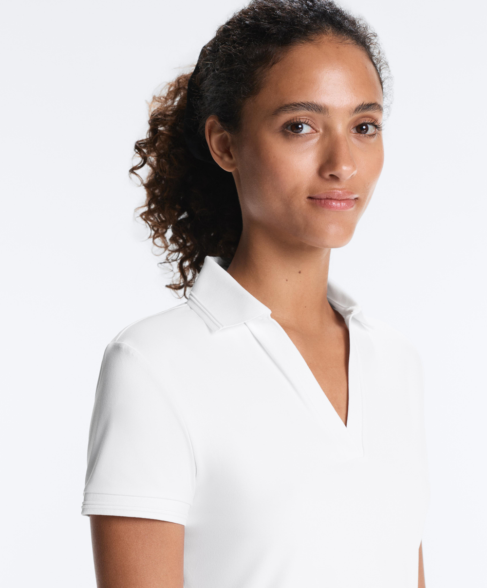 Oysho Поло Comfortlux с короткими рукавами и окантовкой, белый