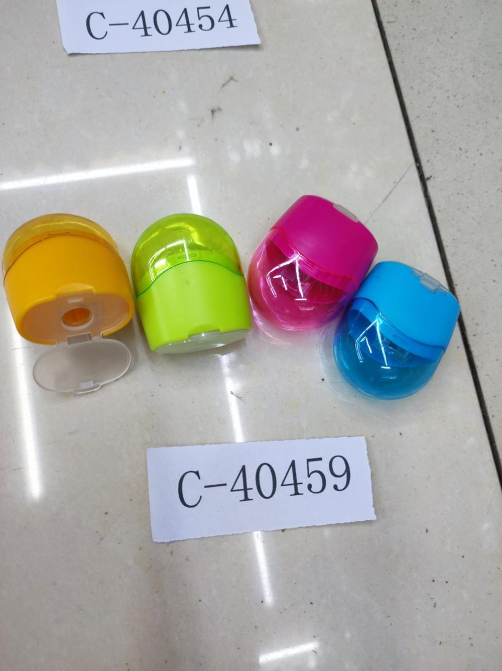 Точилка "Ergo" с контейнером, 1 отверстие, 4 цвета микс, С-40459