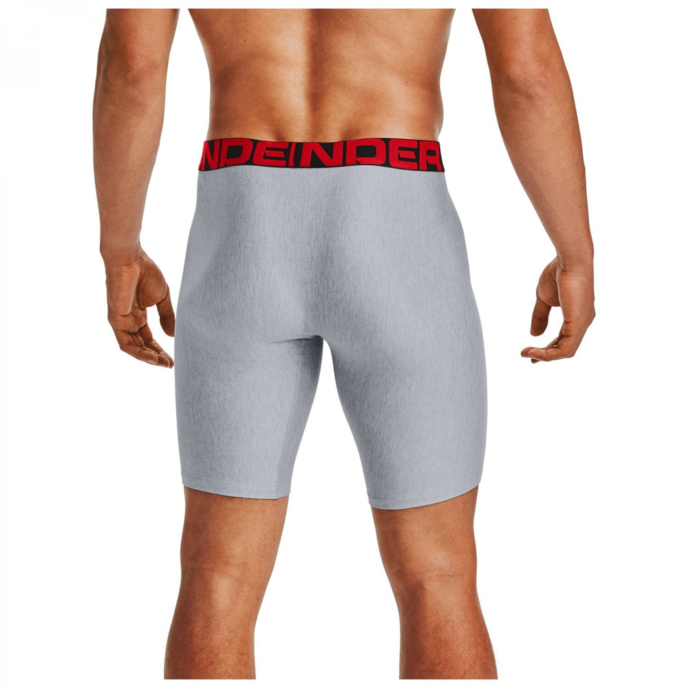 Мужские спортивные боксеры Under Armour Men's UA Tech 9in Boxerjock 2-Pack - серый