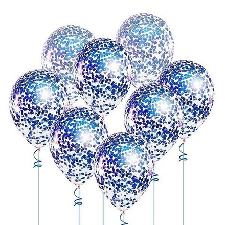Шар с конфетти синий