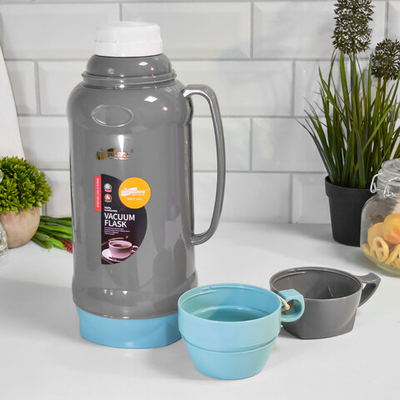 Термос 1,8л пластик, стеклянная колба, 388-180TT-1