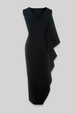 Платье c воланом из джерси