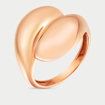 Кольцо женское из розового золота 585 пробы без вставок (арт. 121-2217)