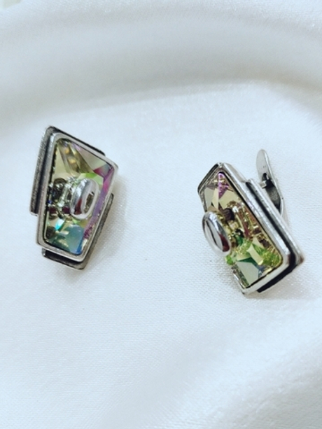 "Амарис" серьги в серебряном покрытии из коллекции "Cocktail" от Jenavi с английским замком