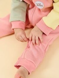 Комбинезон-косуха Колор блок "Персик" утепленный 0+