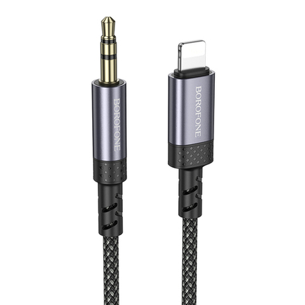 Аудио Адаптер BOROFONE BL24 Lightning - 3.5mm AUX (серый)