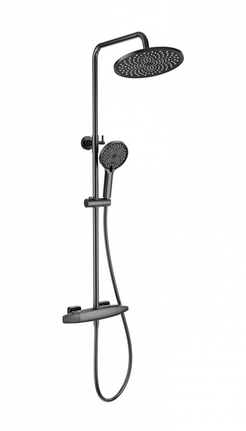Душевая система с термостатом WONZON & WOGHAND NEO, Темный графит (WW-B3035-A1-BGG)