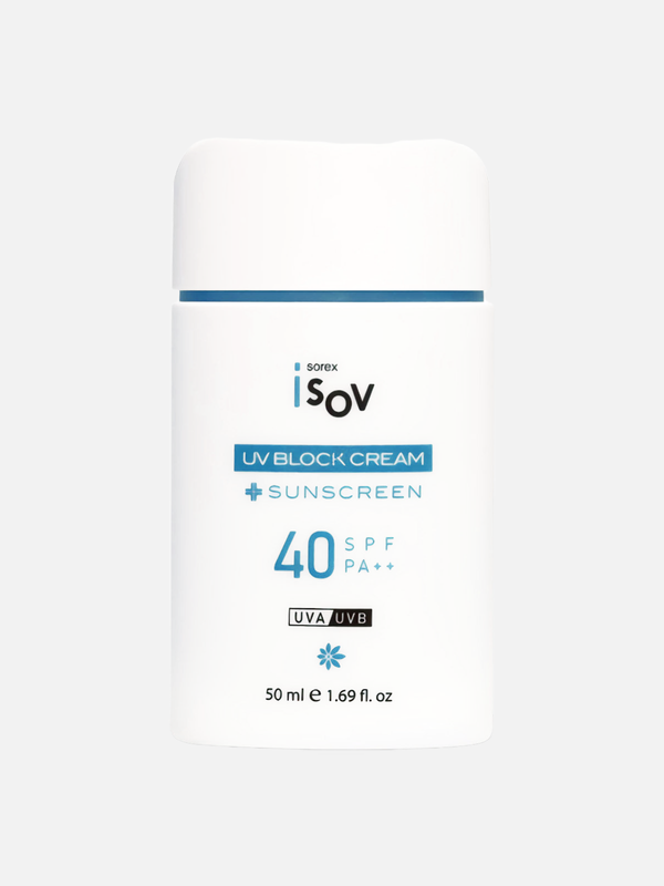 Противоотечный солнцезащитный крем UV Block Cream SPF 40++, ISOV Sorex, 50 мл