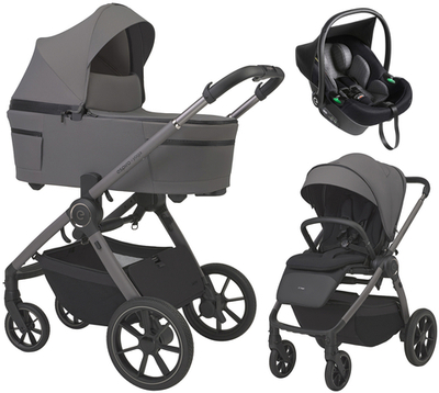 Детская коляска 3 в 1 Espiro Yoga 2026 и автокресло Pi Black 217 gray zen