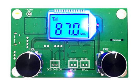 Модуль FM радиоприемника 87-108 MHz с ЖК экраном DC 3-5В