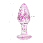 Фиолетовая акриловая анальная втулка 8см ToyFa Basic 881305-4