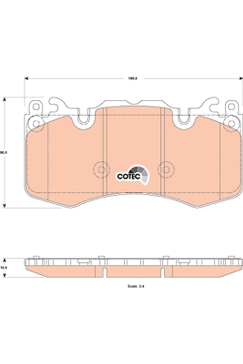TRW - GDB1834-TRW - Brake Pad Set, disc brake