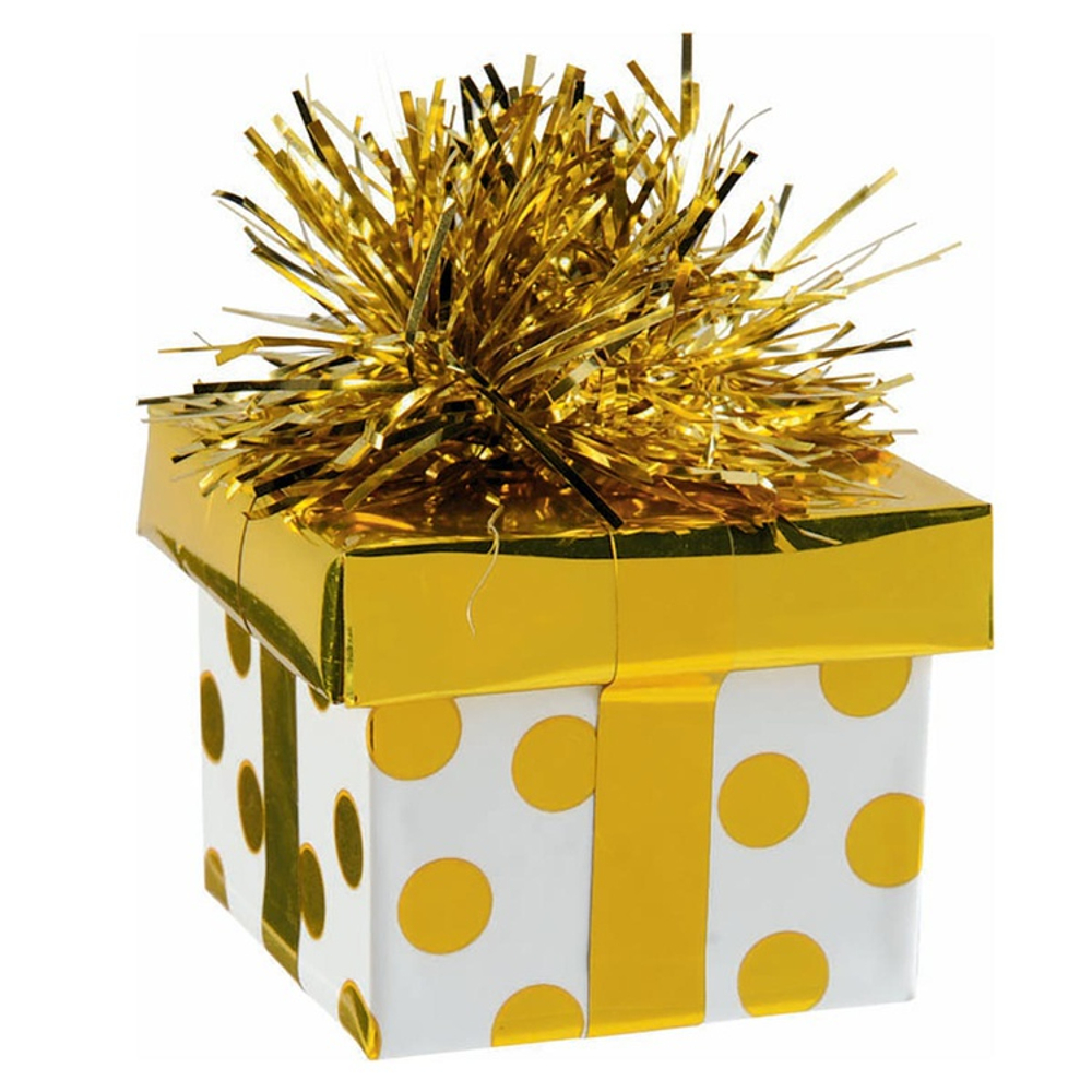 Грузик для шара Подарок 170гр (Золотой)