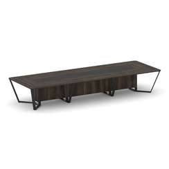 Steel Meet Стол переговорный прямоугольный KMK-PR.B.SP-16 Дуб Мали/Графит Глянец/Металл Черный 4800*