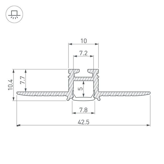 Профиль Arlight Pik-F-Hide-2000 030563