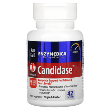 Enzymedica Candidase, Ферменты энзимы для пищеварения, Кандидаза , 42 капсулы