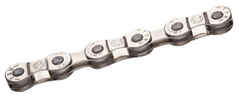 Цепь YABAN S8RB 8 скор. 1/2х3/32", 114зв., нержавеющее покрытие, серая в блистере.